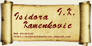 Isidora Kamenković vizit kartica